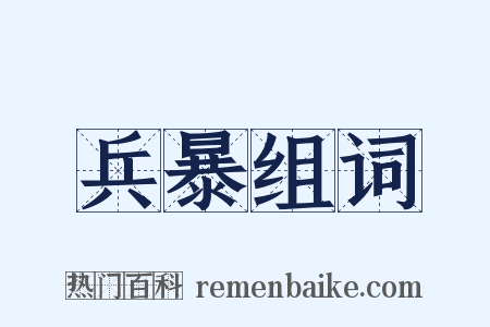 兵暴组词是什么意思的图片